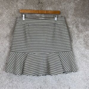 Banana Republic Skirt Womens 12 Petite Flare Lined Zip Polyester Blend- 9582*